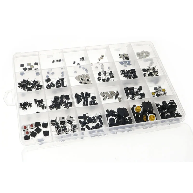 250PCS 25 Types X10 PCS Tactile Push Button Touch Switch Remote Keys Microswitch Hot Sale | Электроника