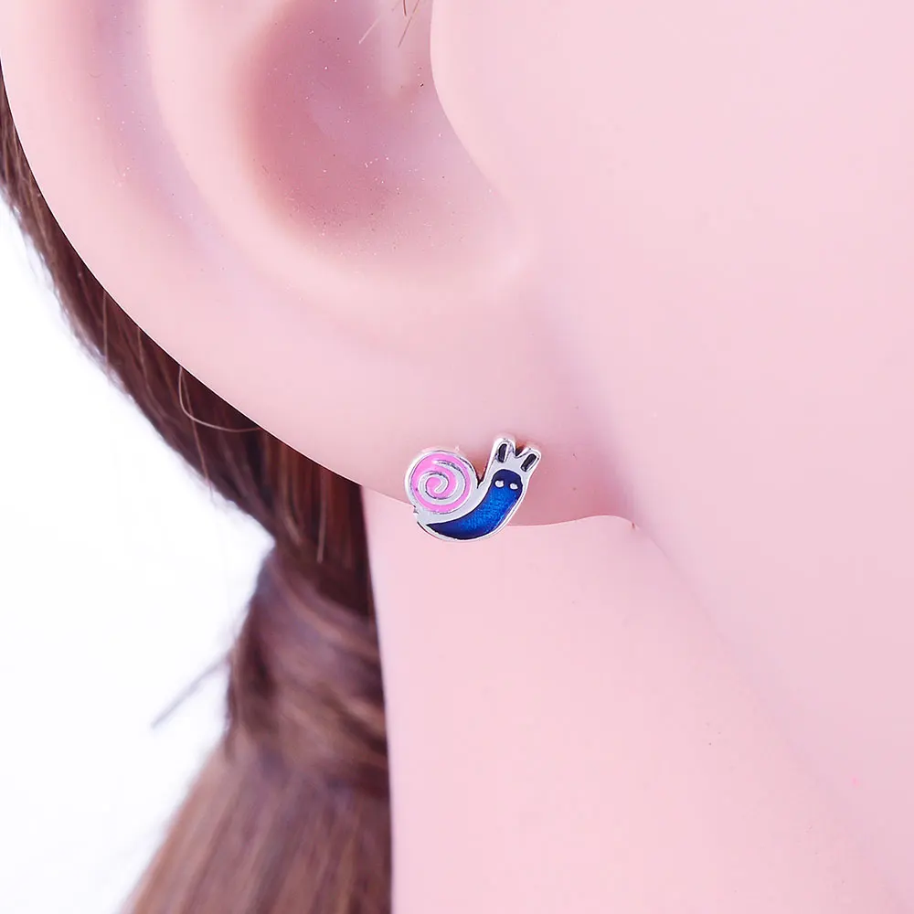 Женские серьги гвоздики из серебра 2019 пробы с животными|Серьги-гвоздики| |