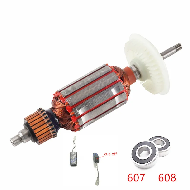 AC220 240V Якорный ротор для Bosch GWS6 100 115 125 100E 115E GWS600 GWS660 GWS670 GFF22A|Аксессуары