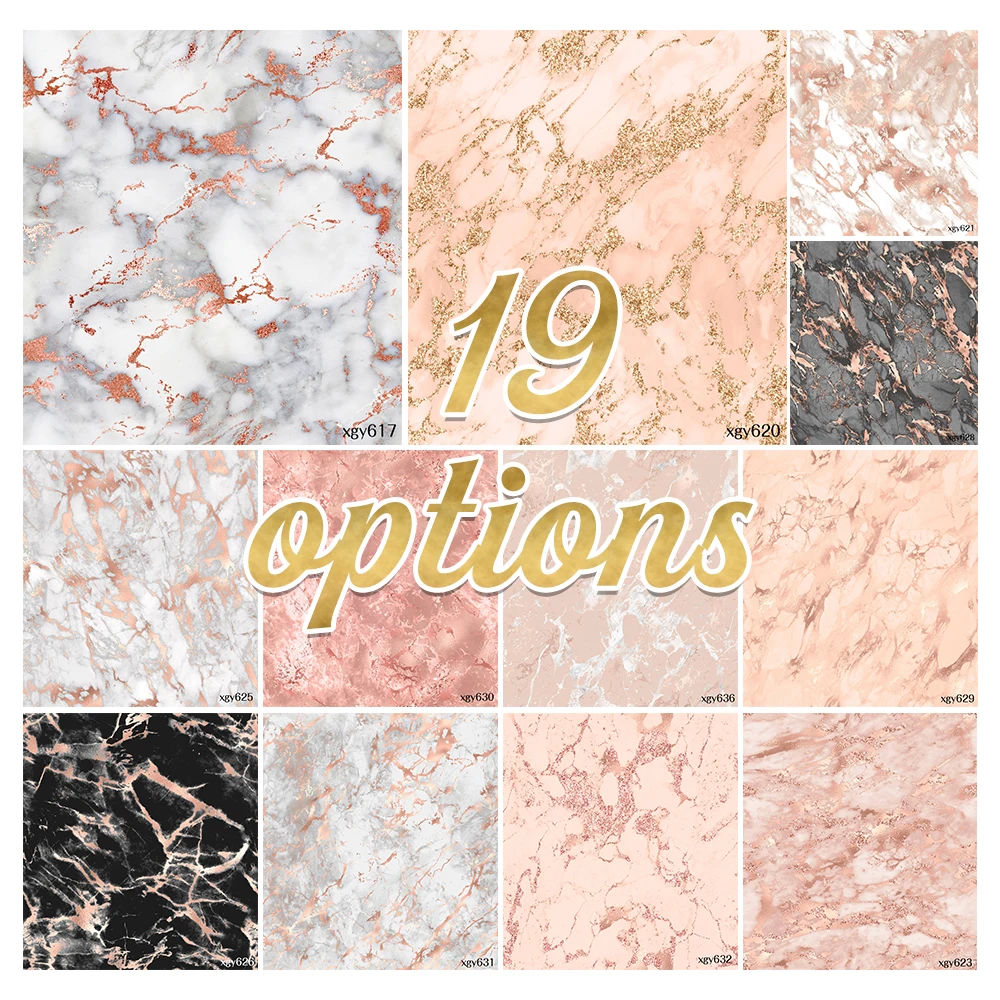 LEVOO Baby Portrait Backdrop Rose Gold Marble Pattern Texture Abstract Photography Background Photo Studio Photophone Photocall