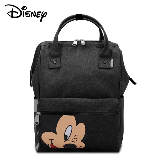 black Disney новая сумка для подгузников рюкзак большой емкости водонепроницаемый Набор сумок для подгузников Мумия дорожный рюкзак для беременных кормящих сумки - Цвет: black