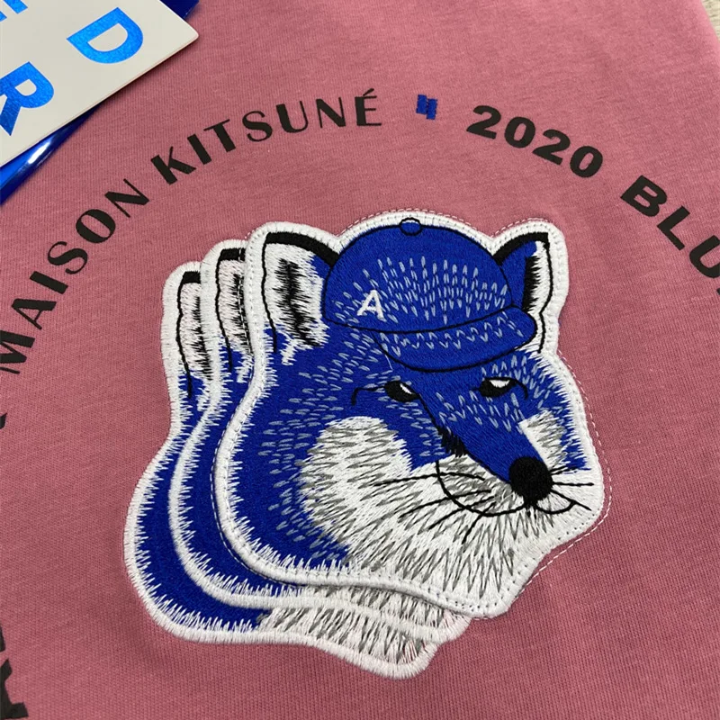 

Original Brand Men Women Embroidery Fox T-shirt Adererror Tops Tee Couple Ader Error Summer T Shirt Tag Label