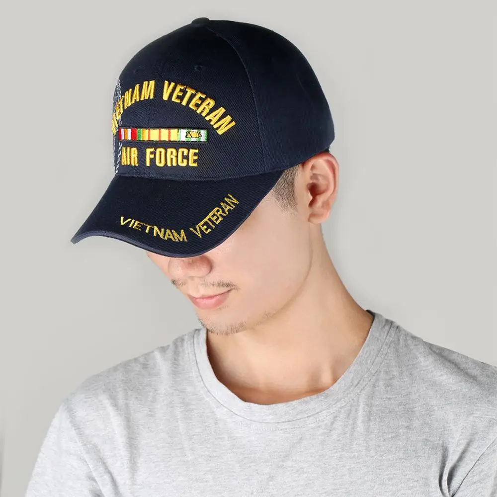 Вышитые буквы кепки vietnam Veteran бейсболка s для мужчин Air Force тактическая бейсбольная шляпа уличные шапки Военные Повседневная шляпа для отца