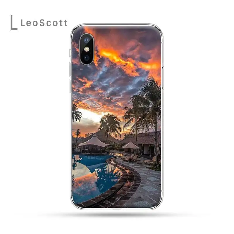 

Sunset view of Bali Sandy beach Phone Case For iphone 12 5 5s 5c se 6 6s 7 8 plus x xs xr 11 pro max