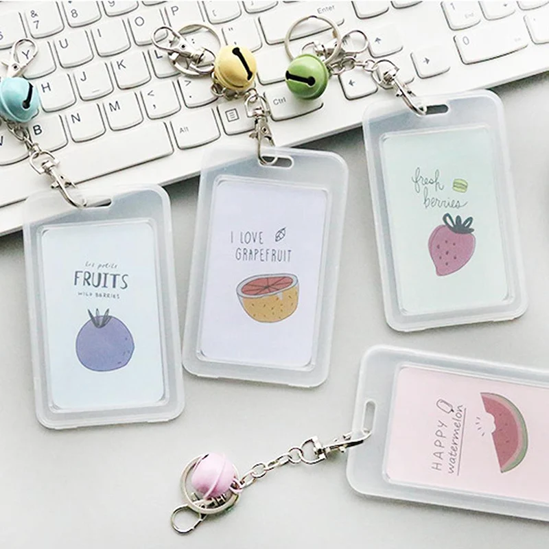 

Fashion Bus Card Holder Cover With Key Ring Chain Hard IC Bag Bank Credit Card Holder ID Business Card Holder Passport Cover