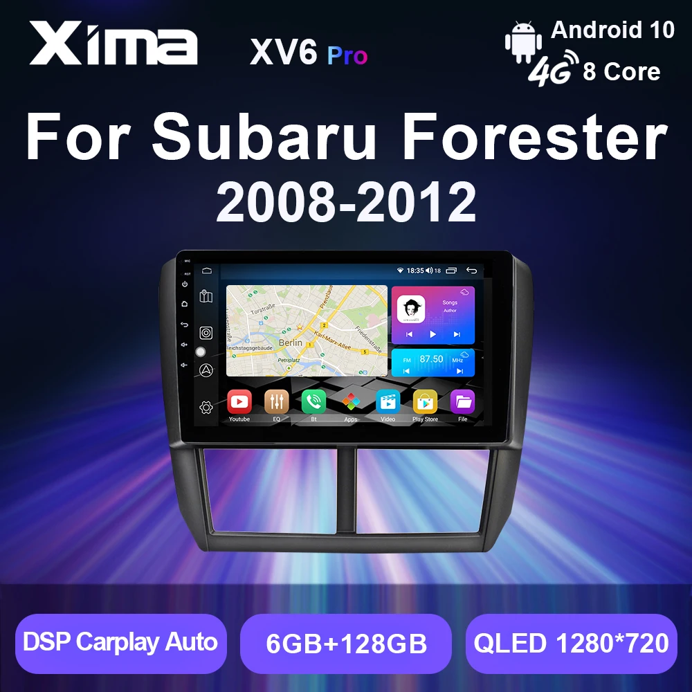 

XIMA Pro 8 Core Qled Radio 2 din Android Auto Carplay Car Multimedia Video Player gsp For Subaru Forester 3 SH Impreza 2007-2013