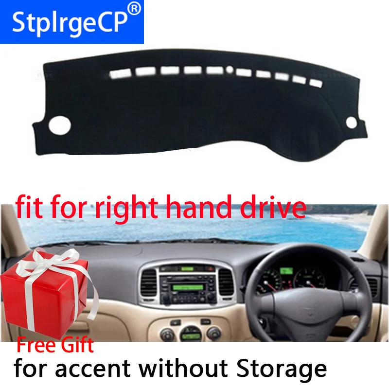 Приборной панели автомобиля крышка коврик для Hyundai Accent 2006 2011 правым Dashmat Pad Даш