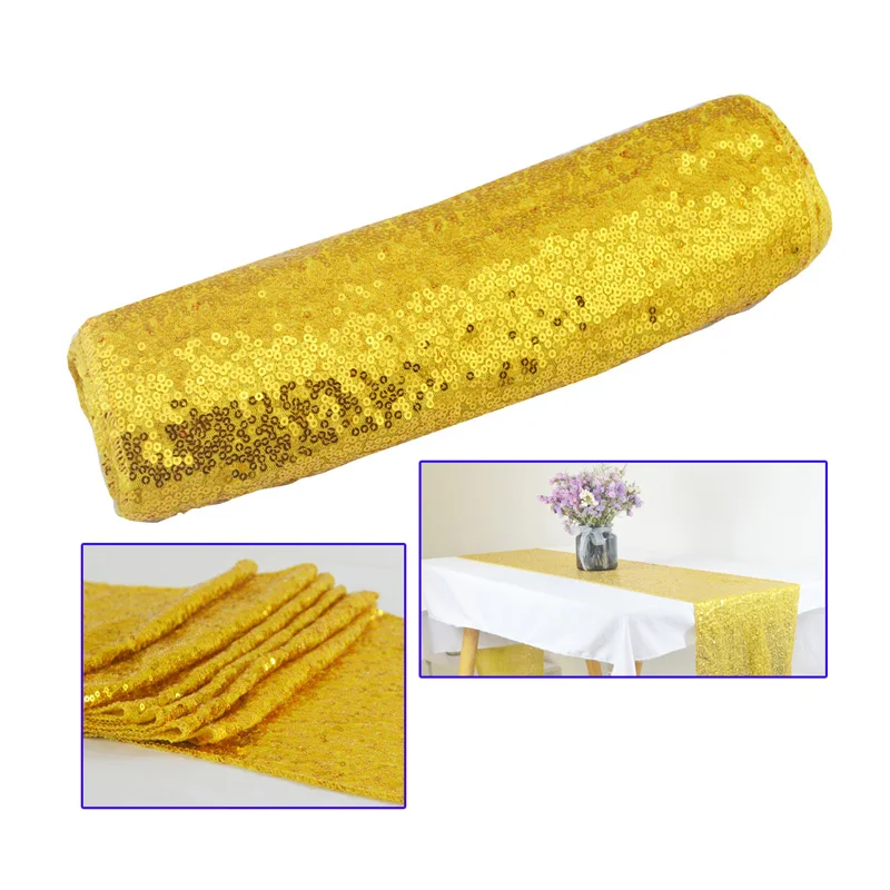 Блестящая настольная дорожка с вышивкой блестящий чехол для стола на свадьбу