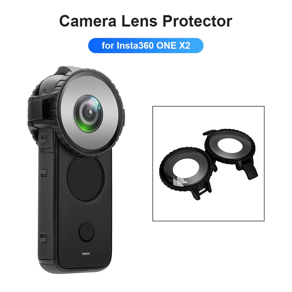 

For Insta360 ONE X2 Action Camera Upgraded 10m Lens Protector Tempered Glass Sports Camera Protective Mirror Waterproof Lens