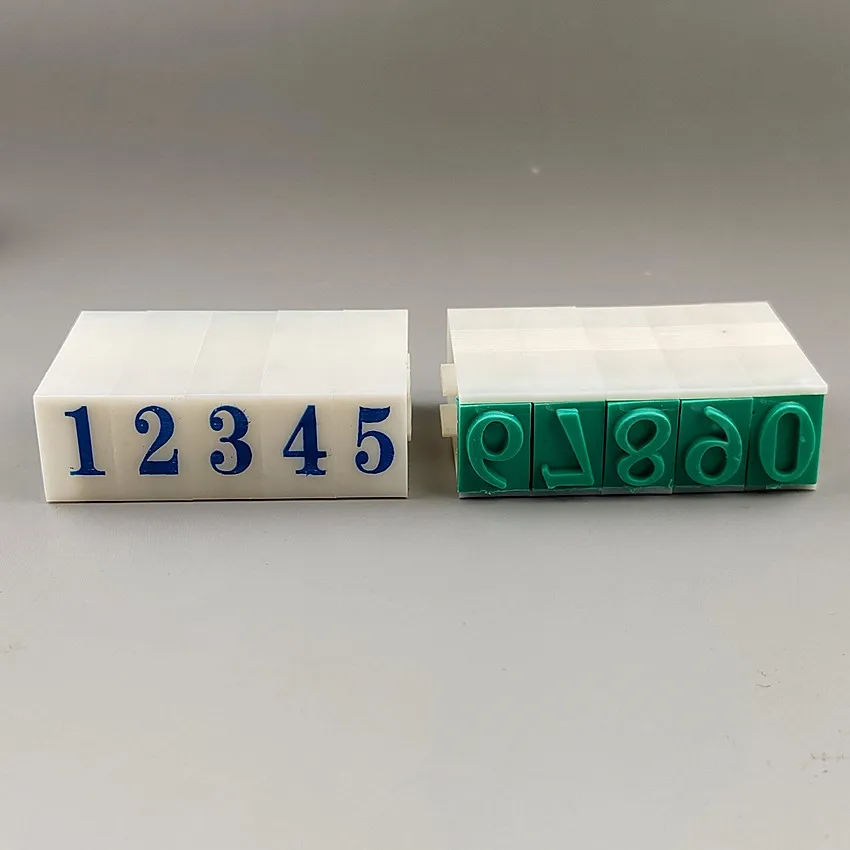 Adjustable Removable Movable Seal Stamp Printing by Hand Numbers Combination 0-9 Plastic Stamped Clearly 1 set | Канцтовары для
