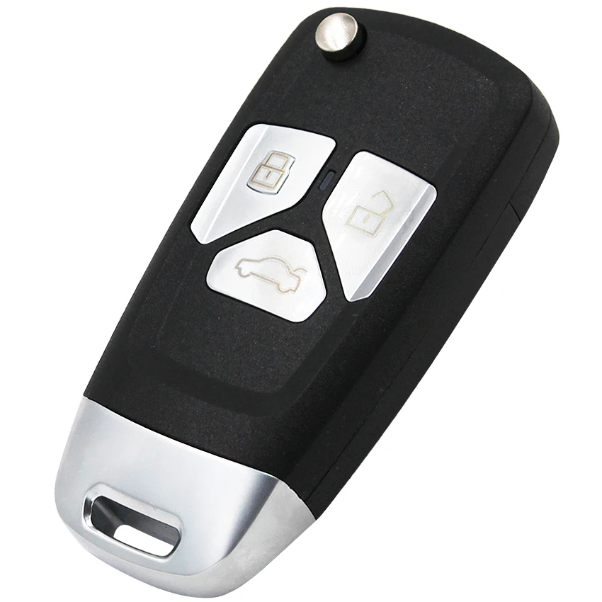 Upgraded Flip Remote key fob 433MHz ID48 chip for Audi A3 S3 cabriolet RS3 TT TTS TTRS P/N: 8P0 837 220 D HU66 uncut blade | Автомобили и