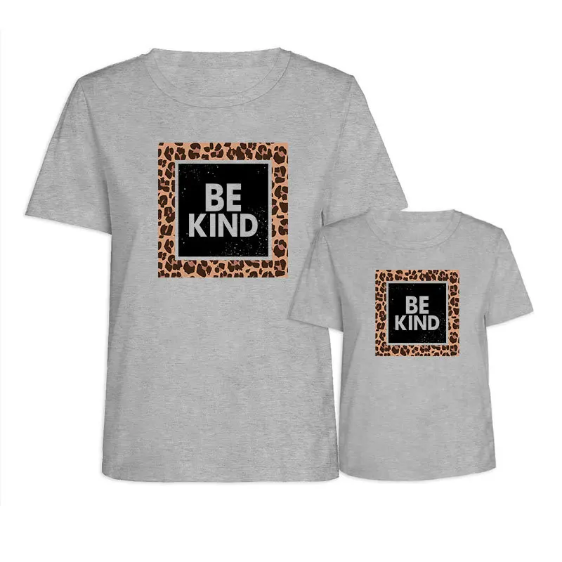 

2021 summer new fashion personality short sleeve creative fun letter printing mother's dress mother and girl's parent child dres