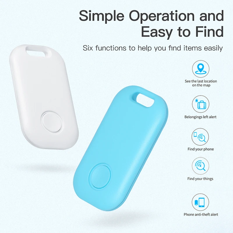 

Anti-lost Keychain Bluetooth Key Finder Device Mobile Phone Lost Alarm Bi-Directional Finder Artifact Smart Tag GPS Tracker