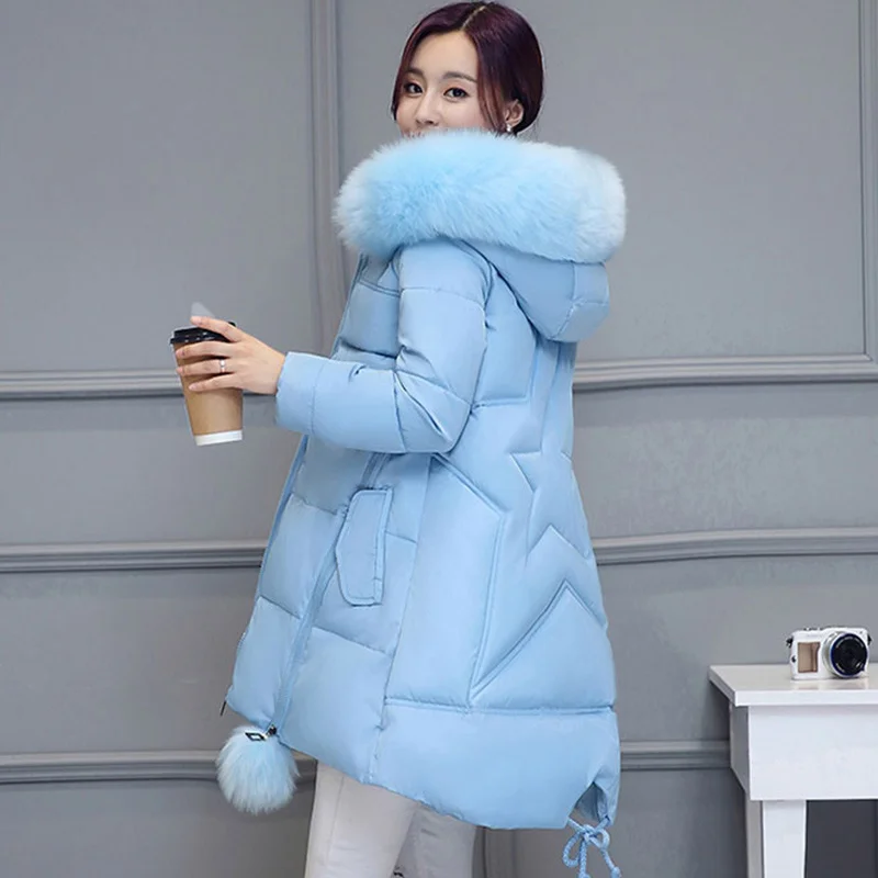 

Oversize Winter Jacket Women Parka New Hooded Outerwear Warm Slim Thick Down Cotton Casual M-6XL Winter Coat Parker Women