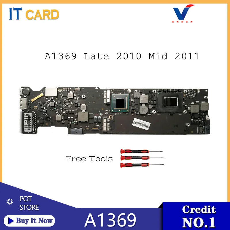 

Original Tested A1369 Motherboard 820-3023-A 820-3023-B for MacBook Air 13" Logic Board Core i5 i7 4GB Late 2010 Mid 2011 years