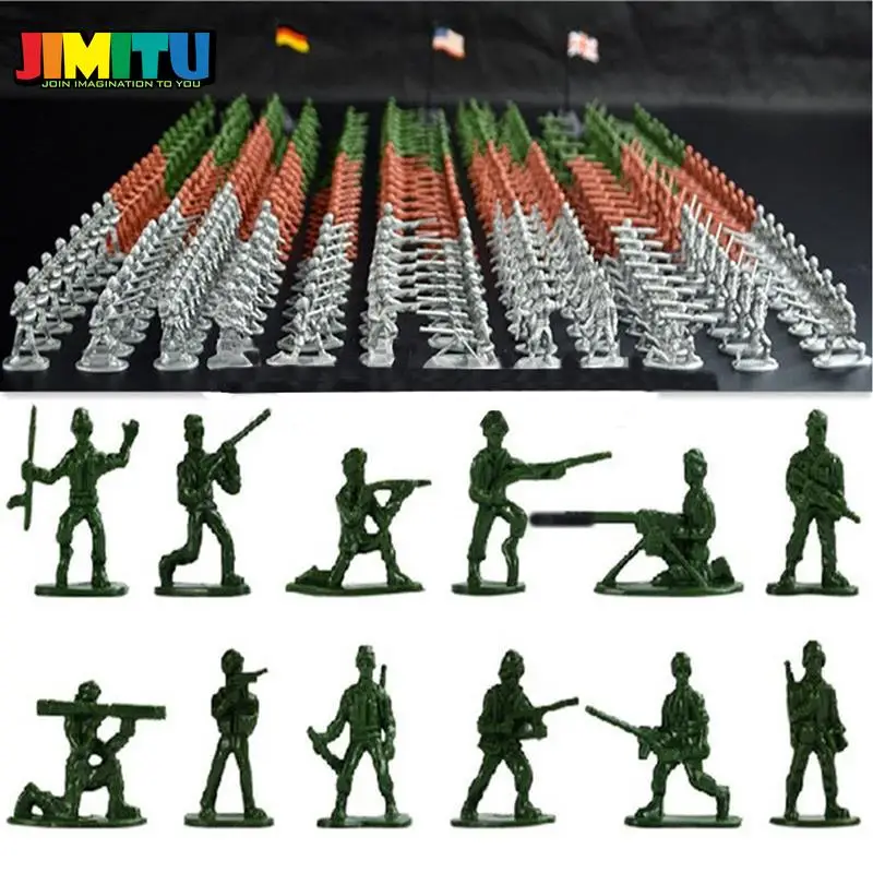 JIMITU 100 шт./компл. Военная пластиковая игрушка солдатские армейские мужские