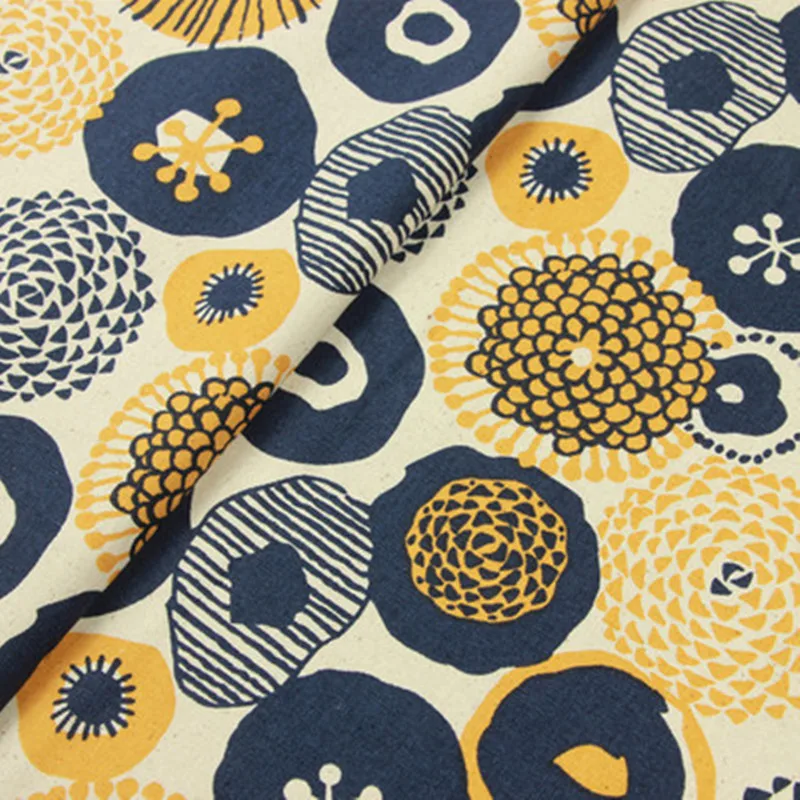 Половина ярда утолщенная хлопковая ткань с северной Европой большой цветок для