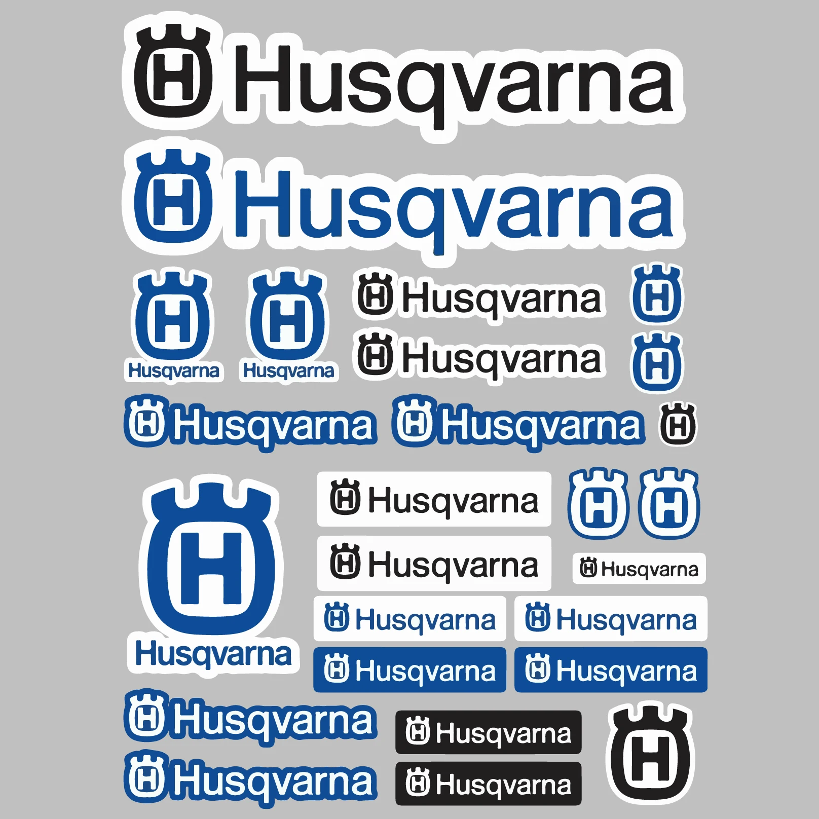 

Husqvarna Car Suv 4x4 Vintage Car Truck Parts Quality Printed Stickers Sheet Chainsaw Motorcycles Suitable