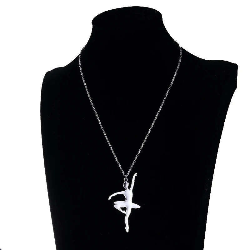 Модная бижутерия Очаровательное ожерелье с подвеской в виде балерины для женщин