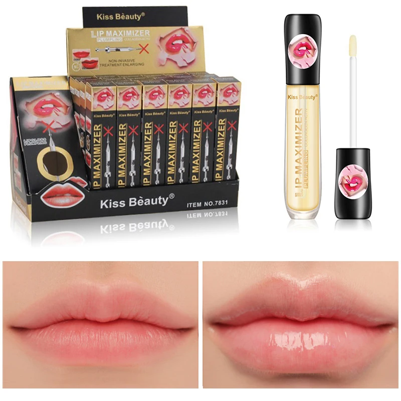 

Lips Plumper Long Lasting Lips Gloss Enhancement Cosmetics Transparent Lips Gloss Tint Makeup Women Full Moisturizing