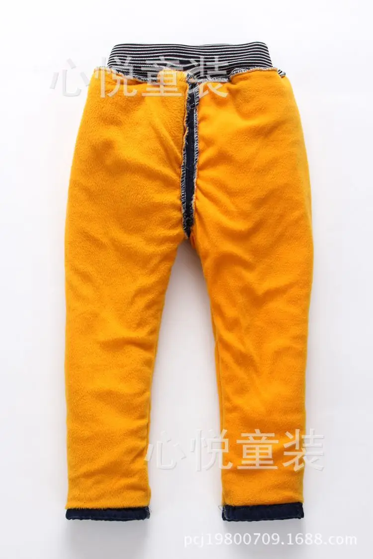 От 2 до 7 лет зимние золотые вельветовые детские джинсы штаны плотные джинсовые с