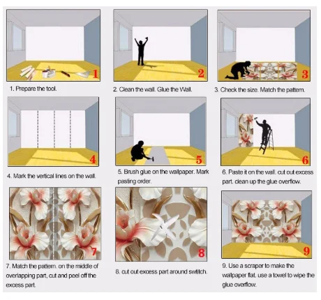 

Abstract Flower Mural Canvas Dark Wallpaper for Bedroom Printed Photo Contact Paper Murals Oil Painting Wall Papers Home Decor