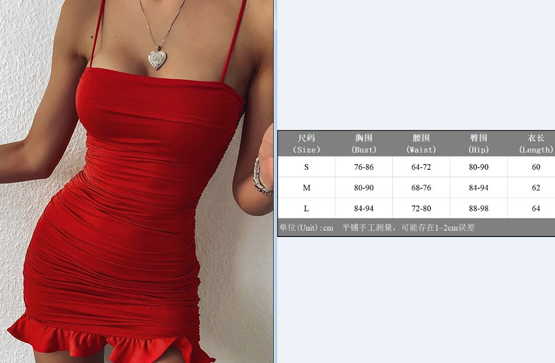 

2020 ladies sexy tight pleated dress