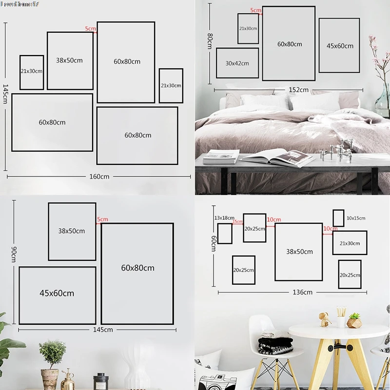 

Simple Text Poster Room Decoration Art Word And Flower Painting White Background Frameless Canvas Oil Painting