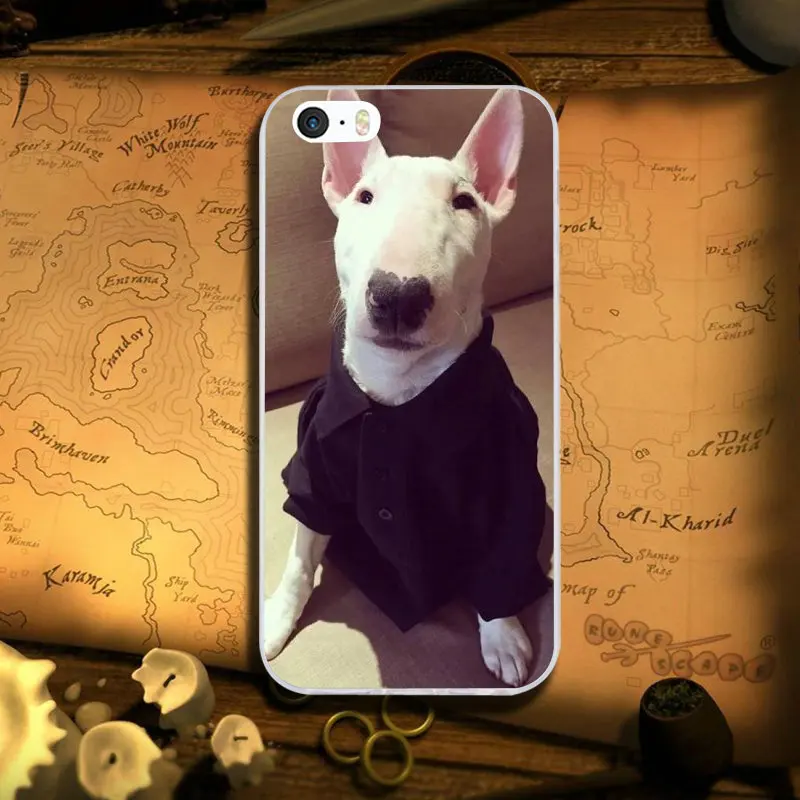 Image 3 Мягкие силиконовые чехлы из ТПУ для телефонов iPhone 6, 6 S, 8 Plus, 6S Plus, 7 Plus, 4, 4S, 5, 5S, SE, 5C, X, XR, XS Max, счастливые щенки бультерьера - Цвет: Image 3