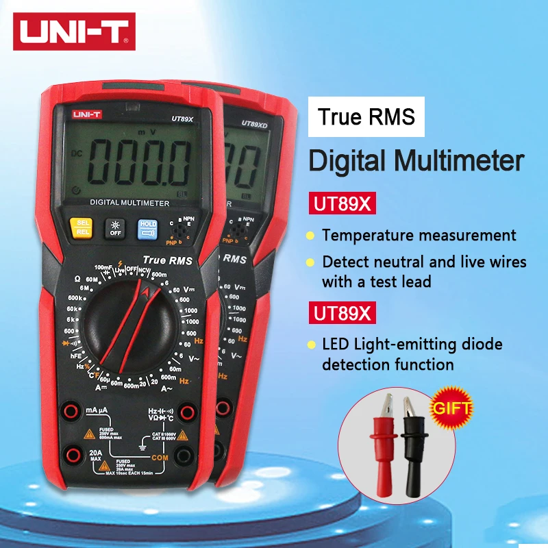 UNI T блок UT89X UT89XD Мини Портативный цифровой мультиметр переменного тока DC