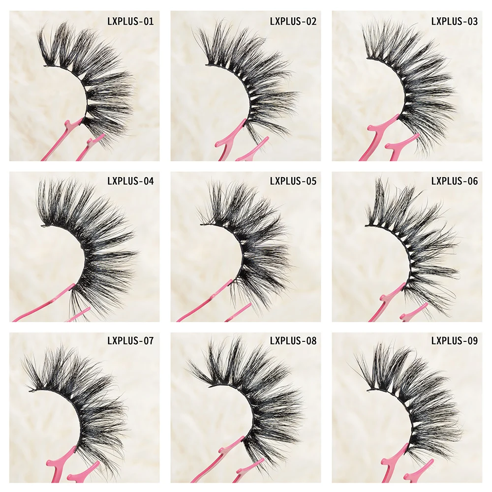 

False Eyelashes 25mm Mink Lashes High Volume Handmade Dramatic Fluffy Eye Lashes Mink Eyelashes Popular Soft Eyelash