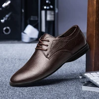 genuine leather oxford mens shoes high quality formal dress derby shoes classic business office wedding footwear handmade brown