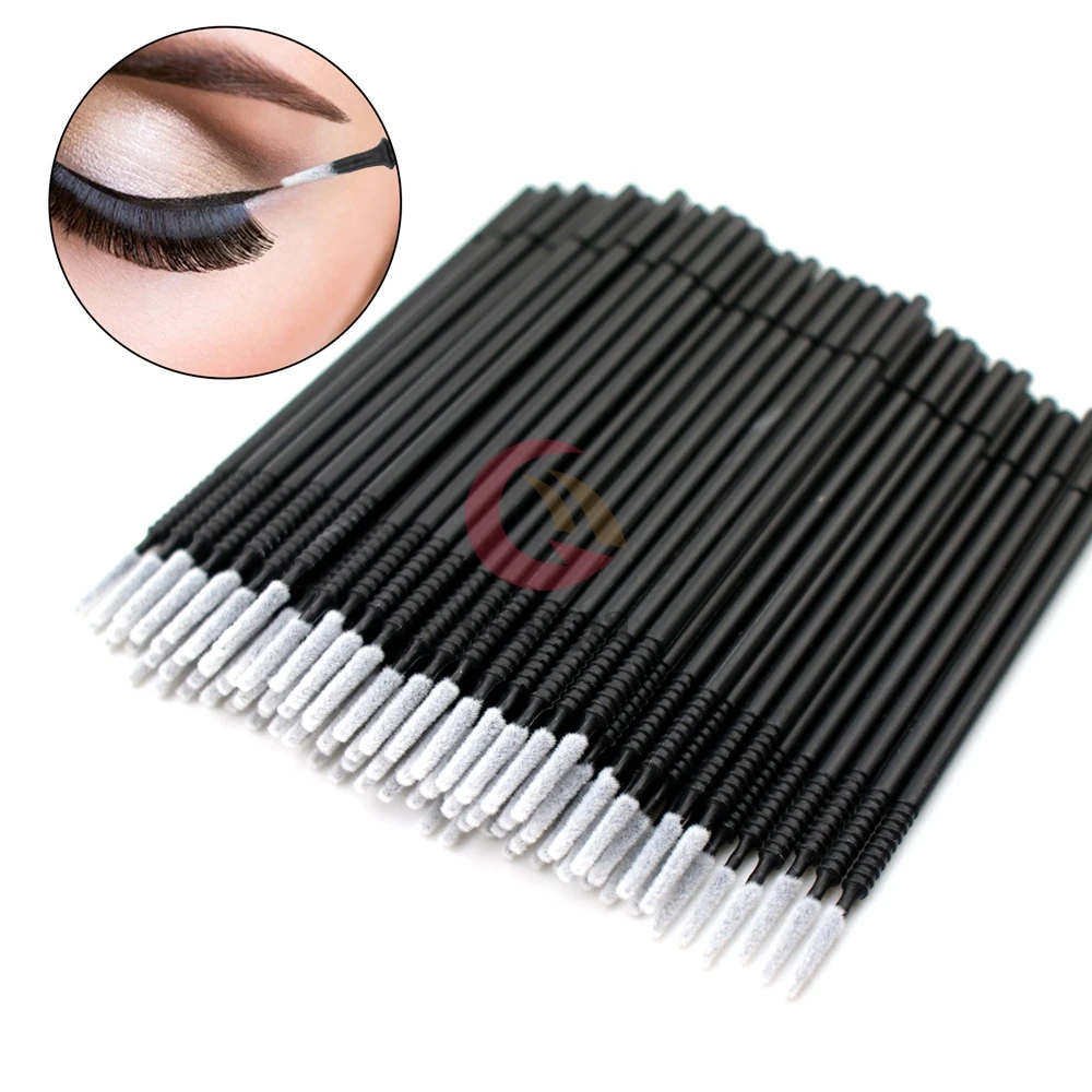 100 шт. одноразовые микрощетки для удаления ресниц