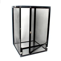transparent insect habitat cage reptile breeding box aluminium alloy reptile feeding container for spider frog cricket