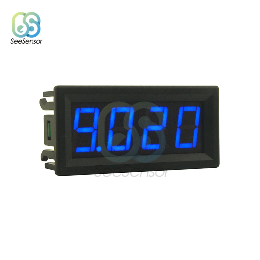 Blue 0-10A 0,5" 4 бит светодиодный цифровой амперметр панельный измеритель тока Датчик прибор для измерения силы тока инструмент красный зеленый синий дисплей 0,56 дюйма - Цвет: Blue