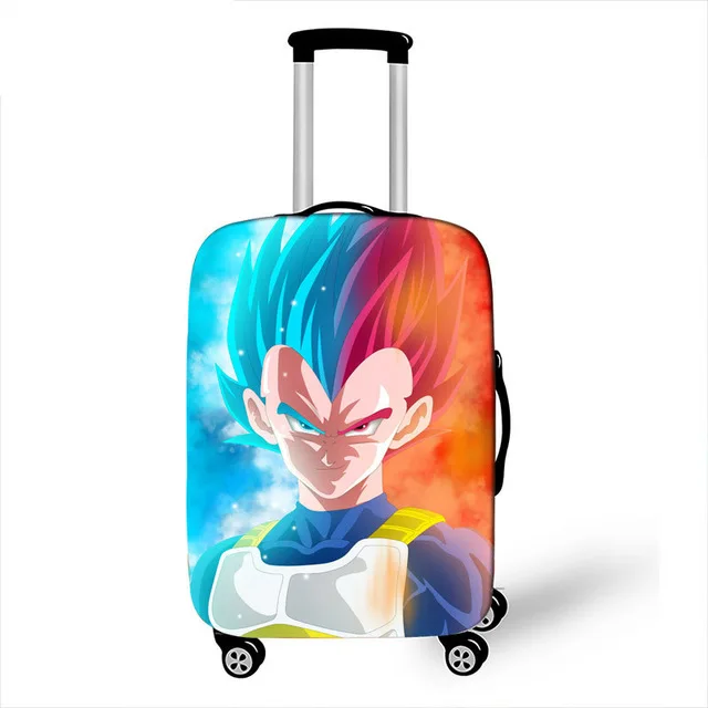 ELVISWORDS Dragon Ball Z чехол для чемодана с принтом для путешествий чемодан протектор для мальчиков девочек тележка прочный защитный чехол - Цвет: Светло-желтый