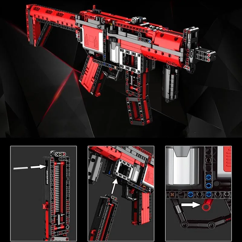 Новый Электрический Двигатель Мощность MP5 SWAT игрушки пистолет Fit Technic Submachine