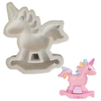 unicorn trojan horse shape silicone mold fondant cake decorating tools chocolate cupcake baking gumpaste mold
