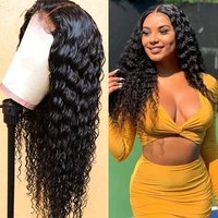 aimeya long brazilian remy deep wave lace front human hair wigs for black women %d0%bf%d0%b0%d1%80%d0%b8%d0%ba 13x4 13x6 transparent lace wig black wig