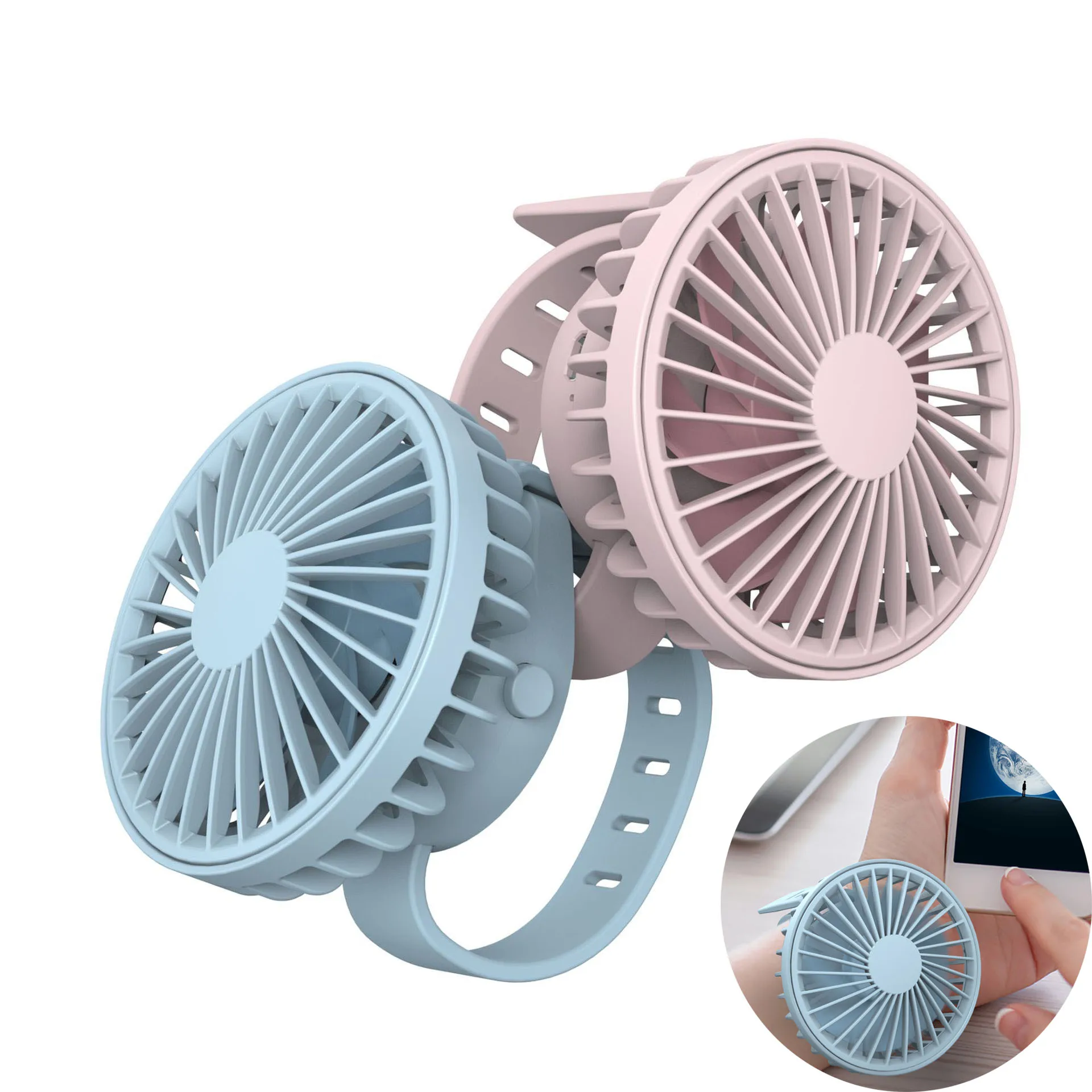 

Portable USB Wrist Strap Fan Summer Silent Cooling Fan 3 Gears Adjustable Outdoor handy Fans for Baby Stroller Scooter Bicycle