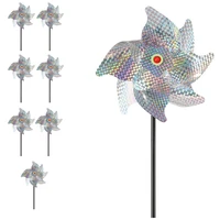 windmill kid toy reflective bird repellent windmill repeller sparkly silver high reflective pinwheels bird