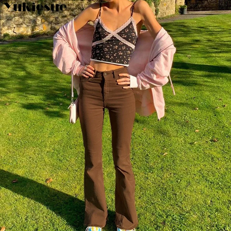 Джинсы женские расклешенные с высокой талией | Женская одежда