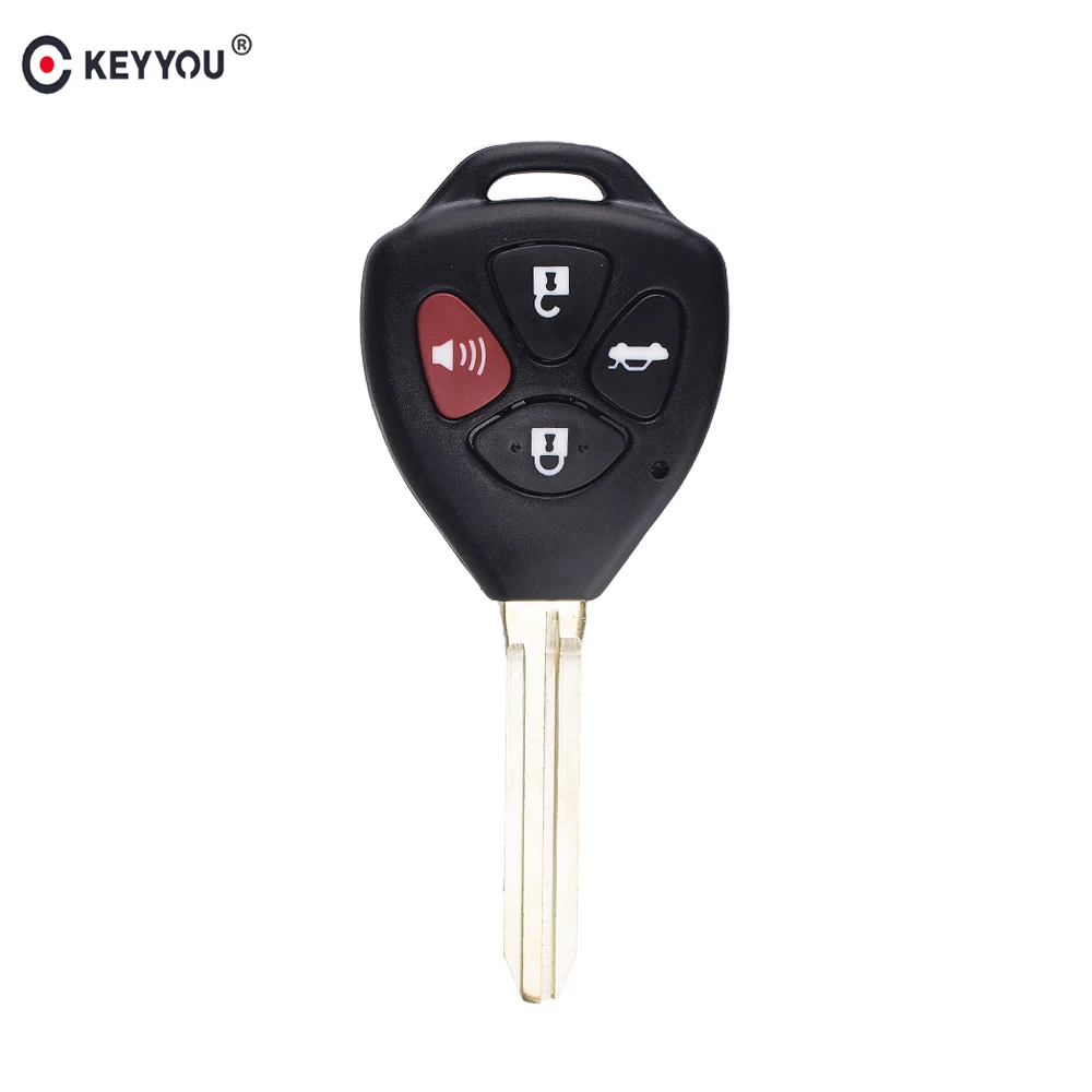 KEYYOU 10 шт. 4 кнопки дистанционного ключа автомобиля чехол для замены Fob Toyota Camry ключ