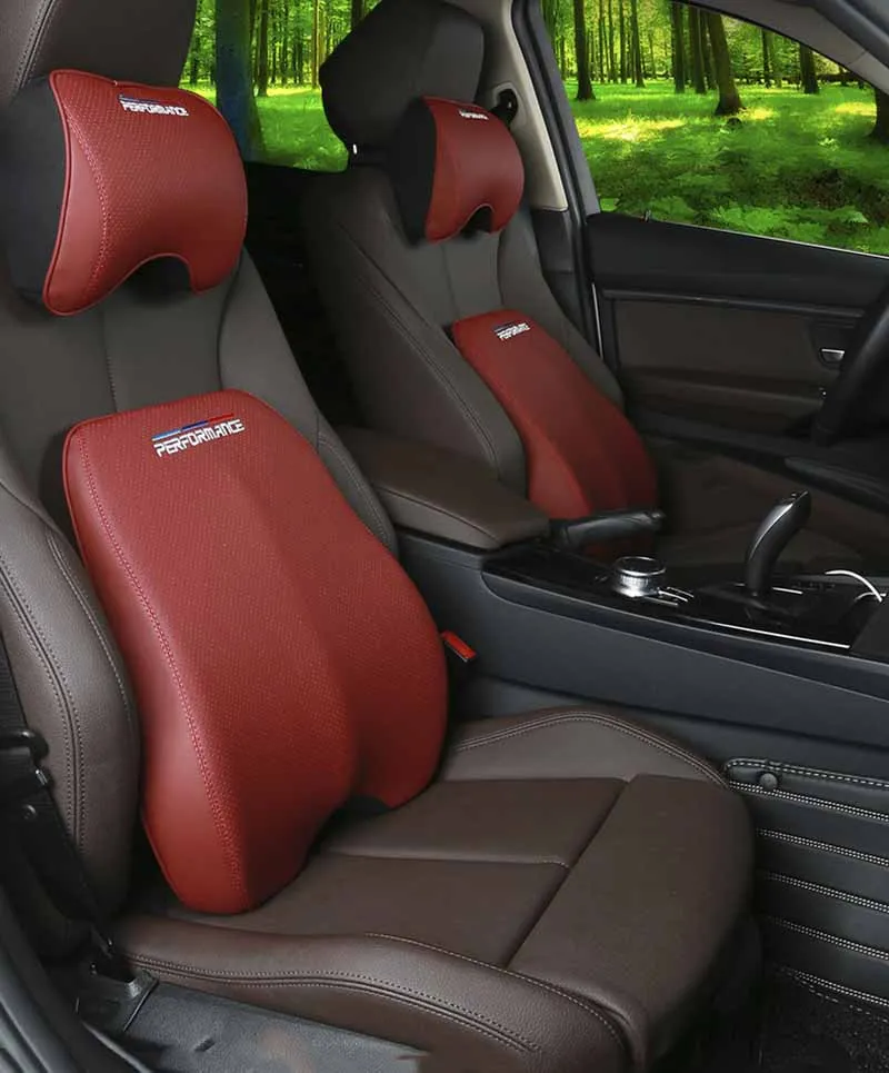 Подголовник Автомобильный из натуральной кожи подушка для поясницы хлопка с