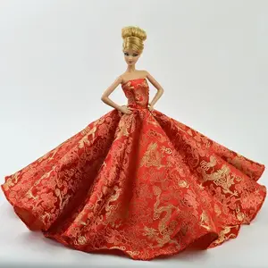 Newest gown Party Dress for Barbie Clothes Dolls Fashion clothing for Barbie 1/6 29cm  Bjd Doll Acce in India