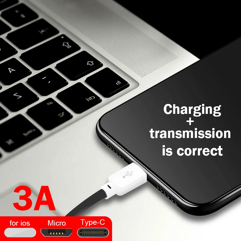 T27USB кабель для зарядки и передачи данных type-C Micro USB мобильного телефона 3A быстрой