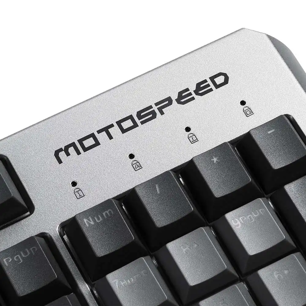 MOTOSPEED CK80 RGB механическая клавиатура Золото/серый переключатель анти-призрак 12 освещение 104 клавиш RGB подсветка клавиатуры для игр