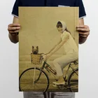 Винтажный постер на стену в английском стиле с изображением Одри Хепбёрн из крафт-бумаги, 51x35,5 см