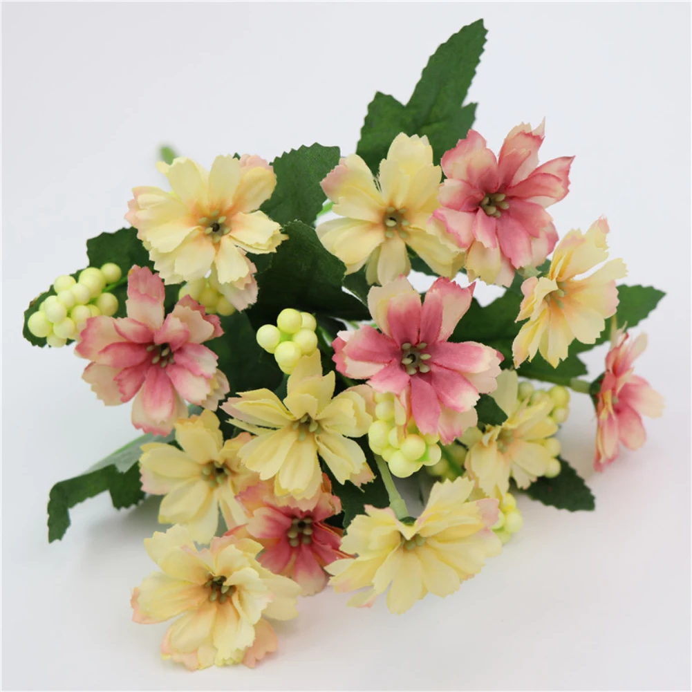 1 букет очаровательные искусственные цветы для свадьбы украшения дома
