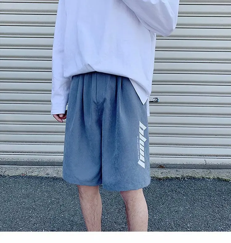 

Shorts men's summer thin section 5 points loose casual sports breeches ins beach outer wear five points middle and half pants